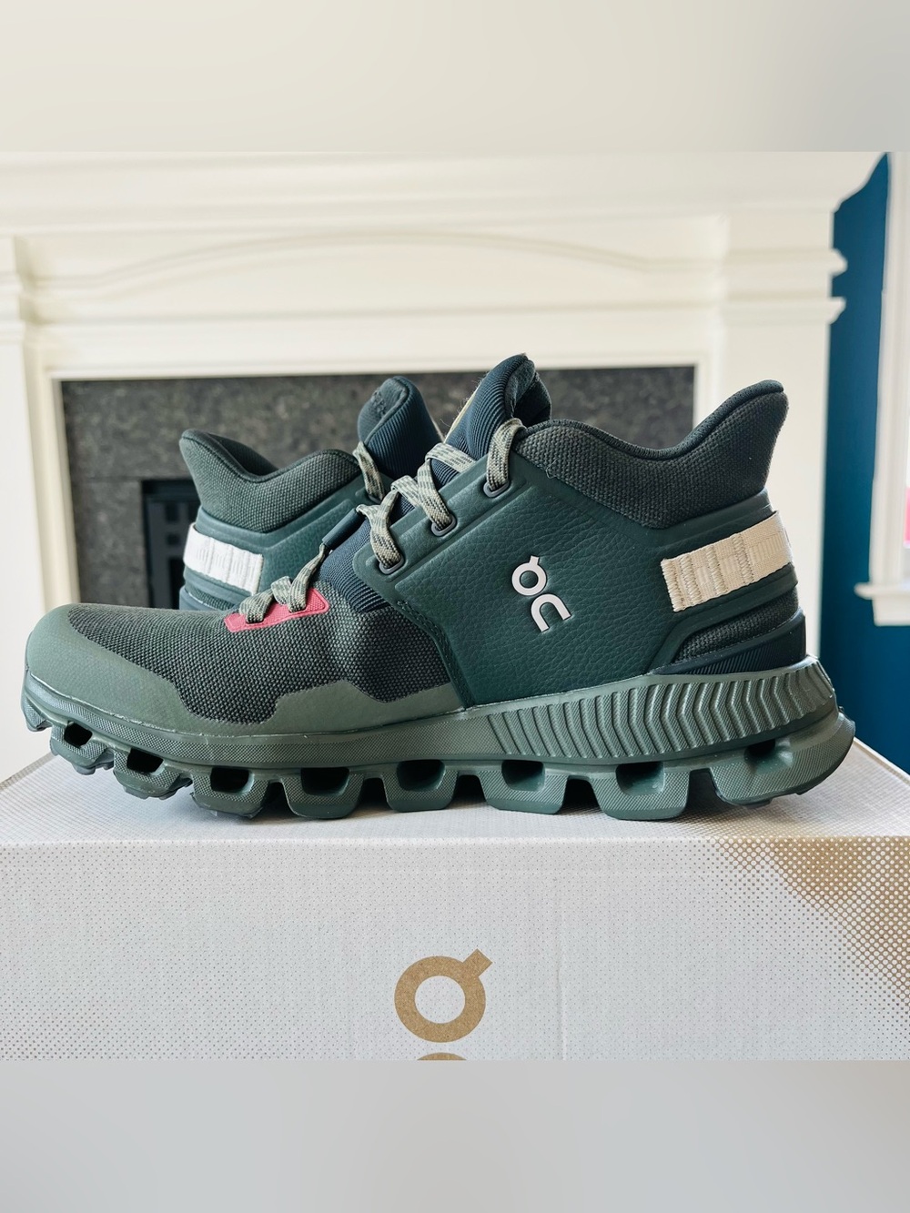 Sz 6.5 On Cloud Hi Edge Stone Pine Jungle/Forest Women's Sneakers 28.99099 - Picture 2 of 7